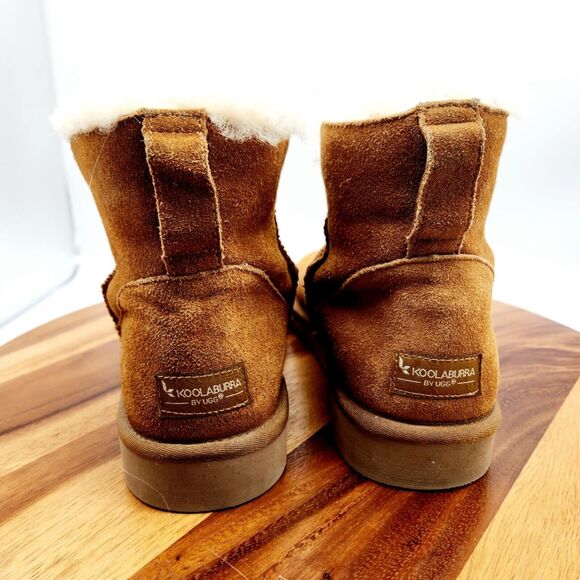 UGG Koolaburra Womens 10 Mini Ankle Boots Brown Suede Style #1015209 EUC - Picture 4 of 11